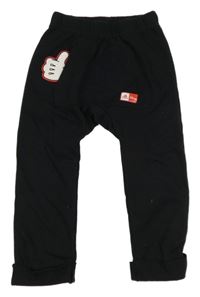 Černé tepláky s klokankou Adidas