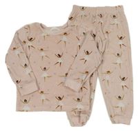 Světlerůžové plyšové pyžamo s baletkami M&S