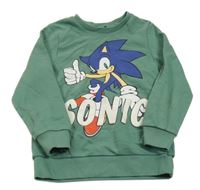 Zelená mikina so Sonicem