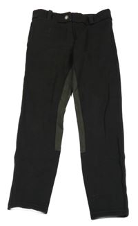 Čierno-čierne jezdecké tregíny Decathlon