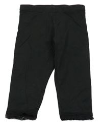 Čierne capri legíny s čipkou Name it