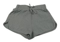 Sivé rebrované voľné é kraťasy