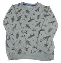 Šedá mikina s dinosaury Fat Face