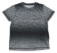 Sivo-čierne melírované športové funkčné tričko Crivit