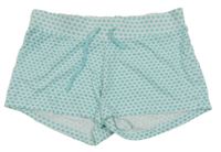 Světlemodro-biele hviezdičkované bavlnené kraťasy H&M