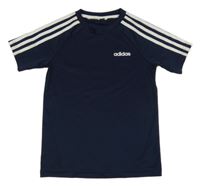 Tmavomodré sportovní tričko s logem Adidas