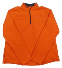 Oranžová funkčná fleecová mikina Decathlon