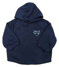 Tmavomodrá mikina so skateom a kapucňou Dunnes