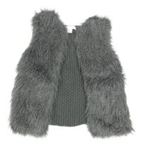 Sivá kožešinovo/pletená vesta Primark