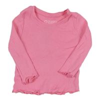 Růžové žebrované triko PRIMARK
