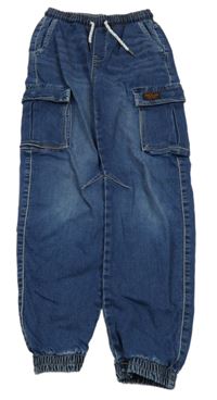 Tmavomodré cargo cuff teplákové rifle Chapter young