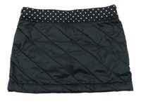 Čierna prešívaná šušťáková zateplená sukňa s bodkami Columbia