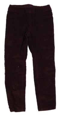 Mahagonové elastické manšetráky H&M