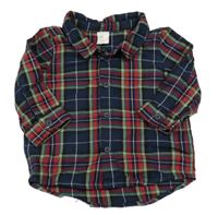 Tmavomodro-kostkovaná košile H&M