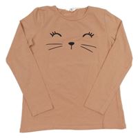 Pudrové triko s čumáčkem H&M