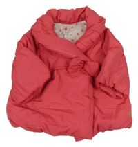 Jahodová šušťáková prechodná bunda s mašlou Debenhams