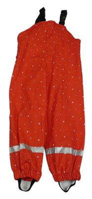 Červené puntíkaté nepromokavé laclové kalhoty Emma Brown