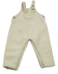 Smetanové huňaté thermo laclové kalhoty s kapsou KIABI