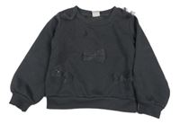 Tmavosivá mikina s mašľami