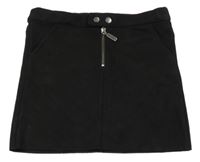 Hnedá semišová sukňa so zipsom S. Oliver