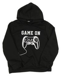 Čierna mikina s ovladačem a kapucňou SHEIN