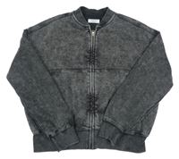 Čierna šisovaná prepínaci oversize crop mikina PRIMARK