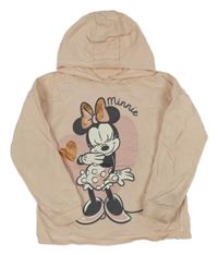 Svetloružová mikina s Minnie a kapucňou George