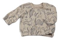 Béžová mikina s dinosaurami PRIMARK