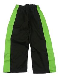 Čierno-zelené nohavice