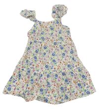 Bielo-modré ľahké kvetované šaty Primark