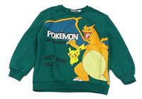 Zelená mikina s Charizardem a Pikachu Primark