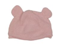 Ružová pletená čapica s uškami George