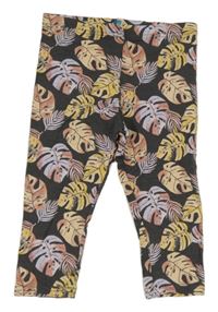 Antracitové capri legíny s listami Primark