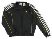 Černá šusťáková sportovní funkční bunda s logem Adidas