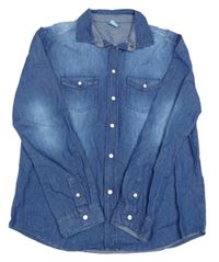 Modrá košile riflového vzhledu Y.F.K.