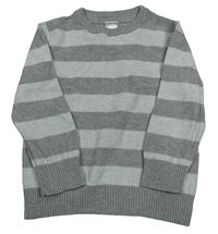 Sivý pruhovaný sveter C&A
