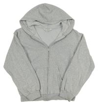 Sivá melírovaná prepínaci mikina s kapucňou H&M