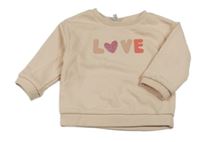 Ružová mikina s nápisom so srdcem Orchestra