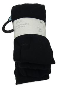 Nové - 3x černé punčocháče F&F