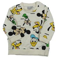 Krémová mikina s Mickeym a přáteli Disney