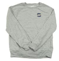 Sivá melírovaná mikina s nápisom L&D