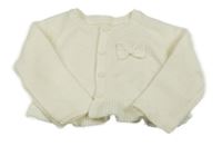 Smotanový prepínaci sveter s mašlou Nutmeg