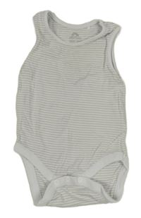 Bílo-šedé pruhované body Next