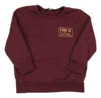 Vínová mikina s nápisom George