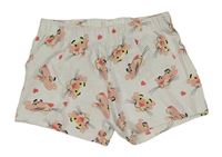 Smotanové bavlnené kraťasy s Růžovým panterem