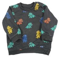 Antracitová mikina s dinosaurami M&S