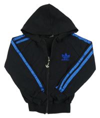 Čierna prepínaci mikina s kapucí Adidas
