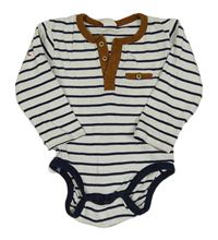 Bílo-tmavomodré pruhované body H&M