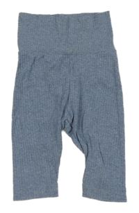 Modré melírované rebrované ľahké tepláky H&M