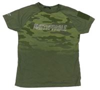 Khaki tričko s army vzorom a nápisom George